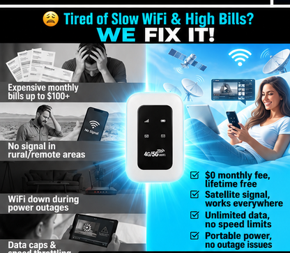 [Global Coverage, Free for Life] Boundless Portable Wi-Fi– 🛡️, No Contract, No Hidden Costs