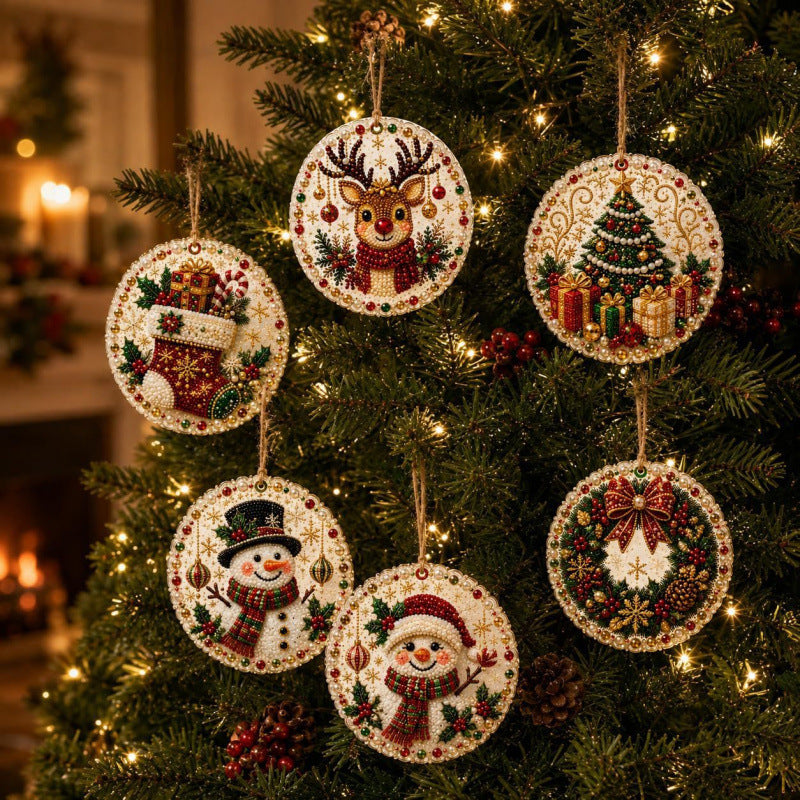 DIY Diamond Painting Christmas Ornaments for a More Festive Tree🎄