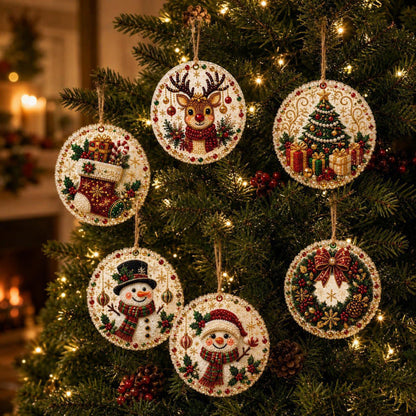 DIY Diamond Painting Christmas Ornaments for a More Festive Tree🎄
