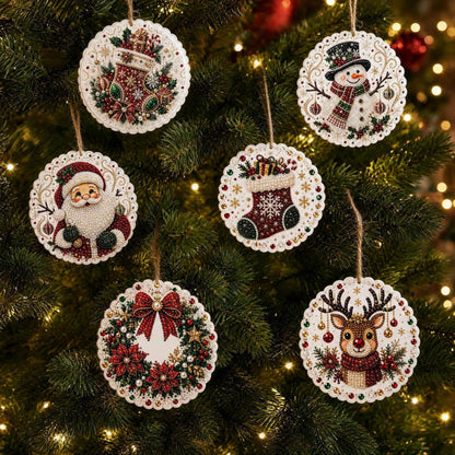 DIY Diamond Painting Christmas Ornaments for a More Festive Tree🎄
