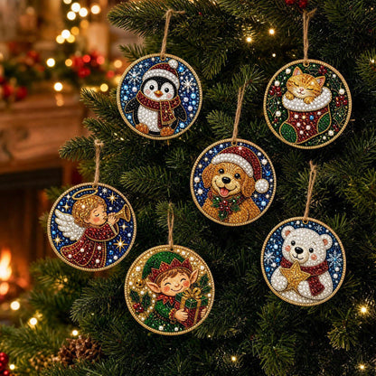 DIY Diamond Painting Christmas Ornaments for a More Festive Tree🎄