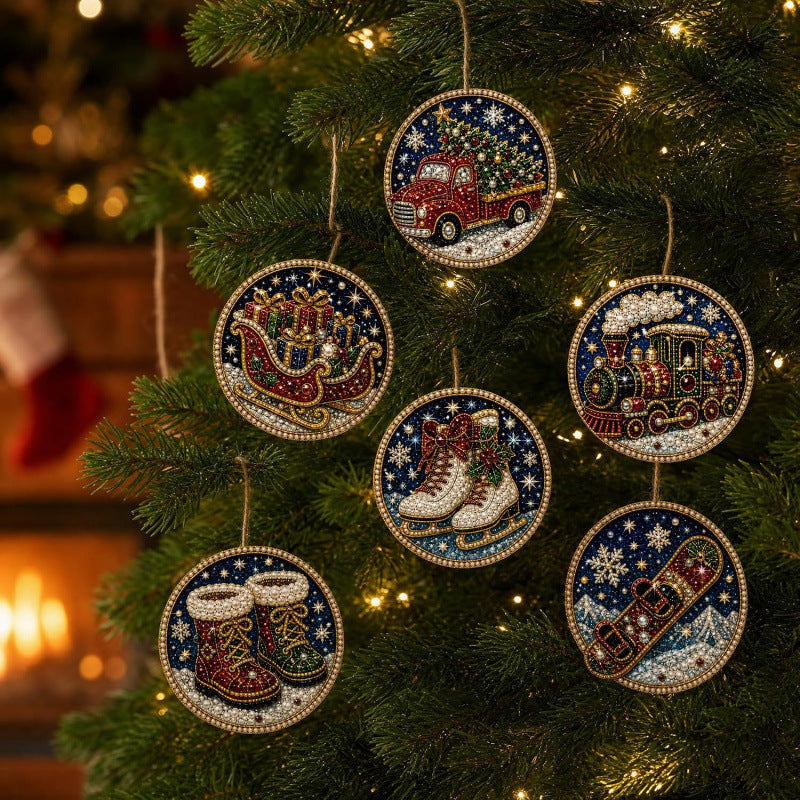 DIY Diamond Painting Christmas Ornaments for a More Festive Tree🎄