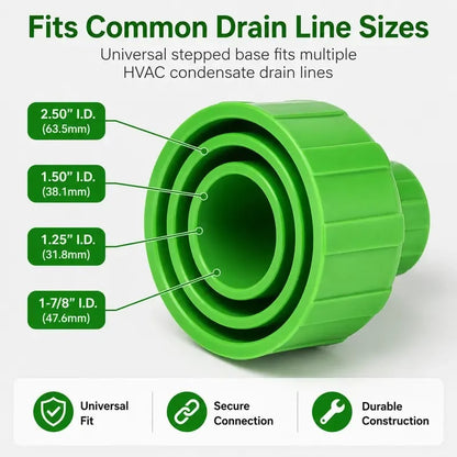 HVAC Condensate Drain Line Cleaning Adapter Clear Shop Vac Connector for Fast A/C Drain Clog Removal