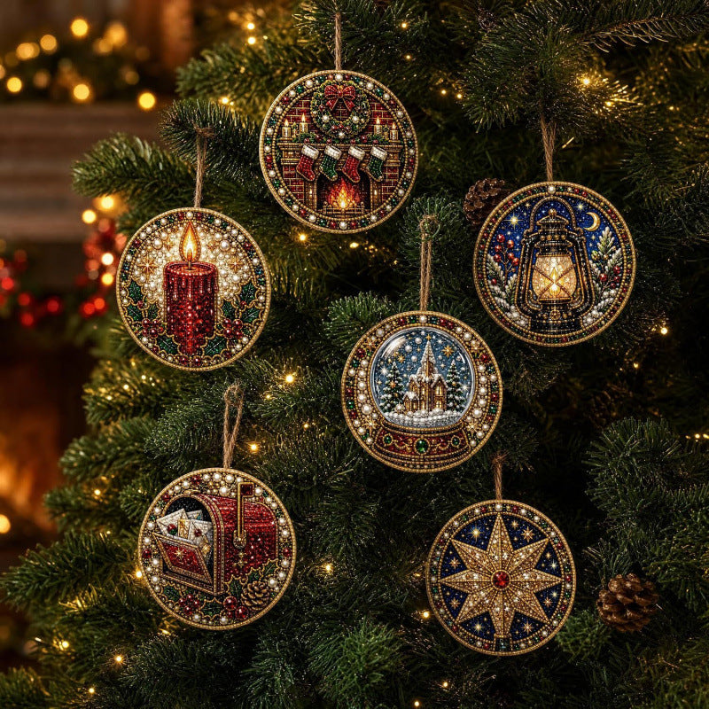 DIY Diamond Painting Christmas Ornaments for a More Festive Tree🎄