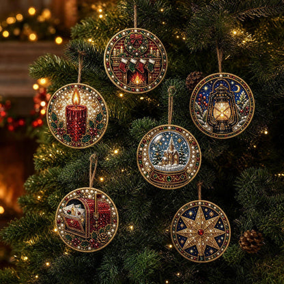 DIY Diamond Painting Christmas Ornaments for a More Festive Tree🎄