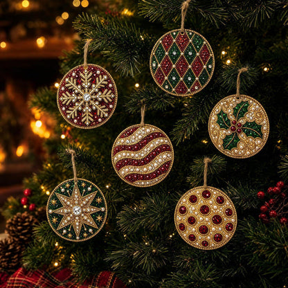 DIY Diamond Painting Christmas Ornaments for a More Festive Tree🎄