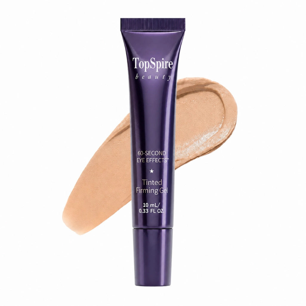 TopSpire 60 Second Effects Tinted Firming Gel - Under Eye Cream For Puffiness And Bags Under Eyes