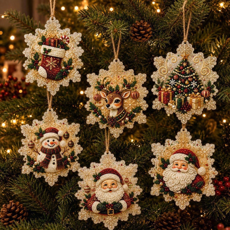 DIY Diamond Painting Christmas Ornaments for a More Festive Tree🎄