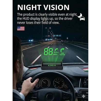 【Smart In-Car HUD Co-Pilot】Works on Sedans, SUVs, Pickups, RVs, and More! 30-Day Risk-Free Trial
