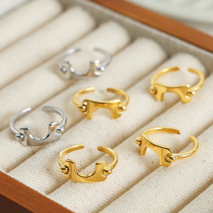 Gold-Plated Irregular Open Ring