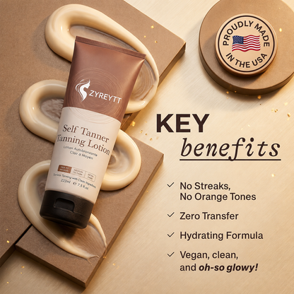 Natural Self Tanner Lotion Hydrating Streak Free Glow