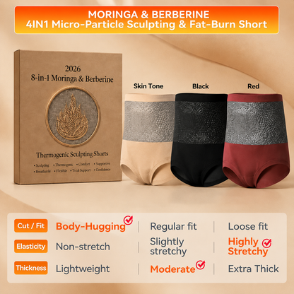 2026 8-in-1 Moringa & Berberine Thermogenic Sculpting Shorts🔥 30-Minute No-Sweat Routine
