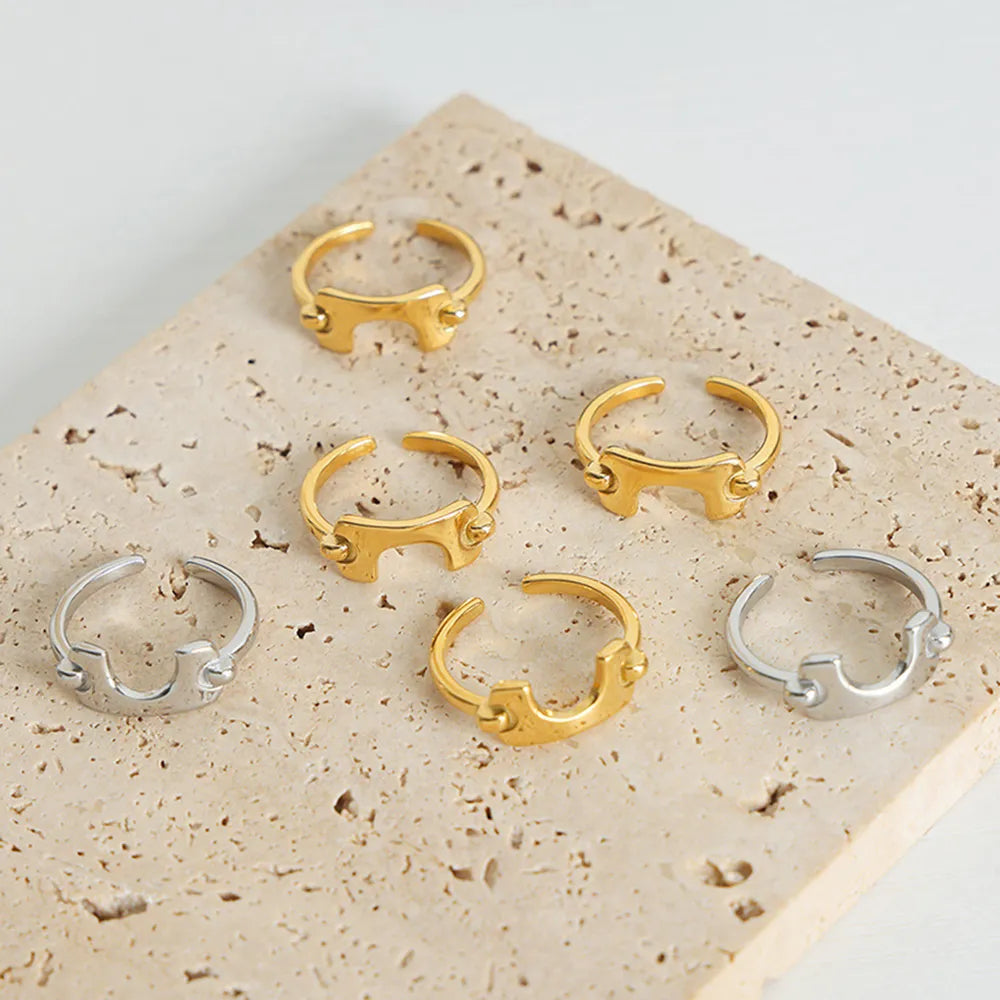 Gold-Plated Irregular Open Ring