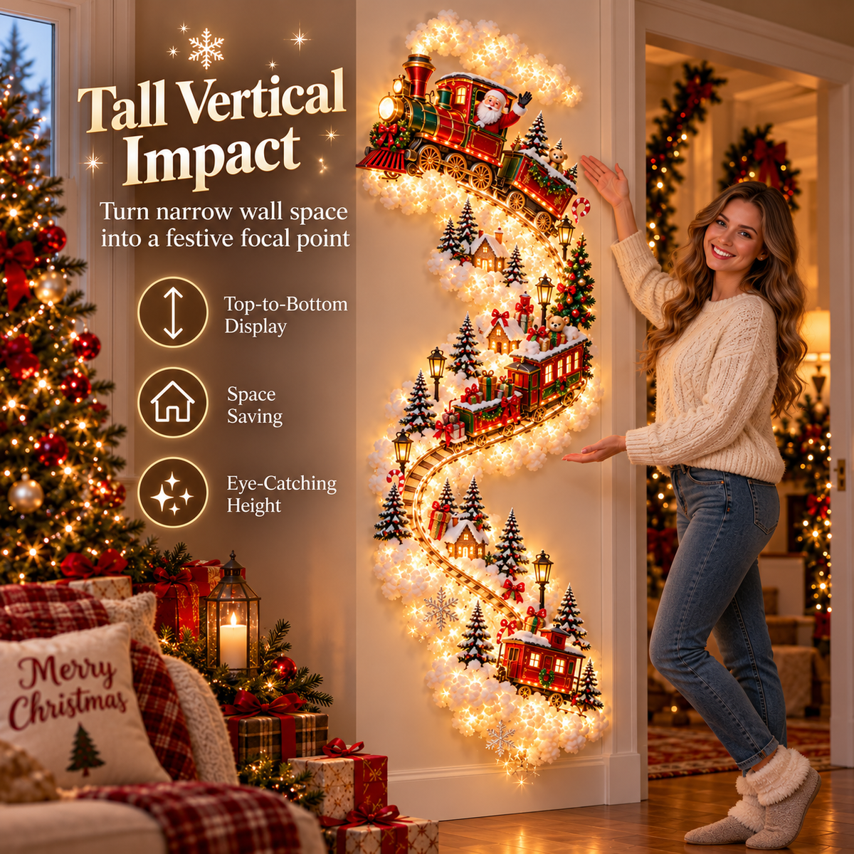 Magical Christmas Wall Light – Create a Holiday Wonderland Without Taking Up Space