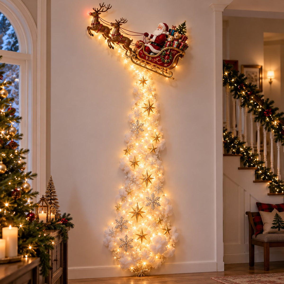 Magical Christmas Wall Light – Create a Holiday Wonderland Without Taking Up Space