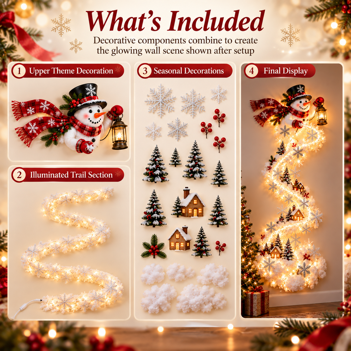 Magical Christmas Wall Light – Create a Holiday Wonderland Without Taking Up Space