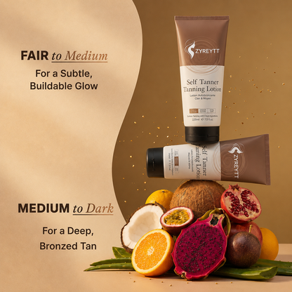 Natural Self Tanner Lotion Hydrating Streak Free Glow