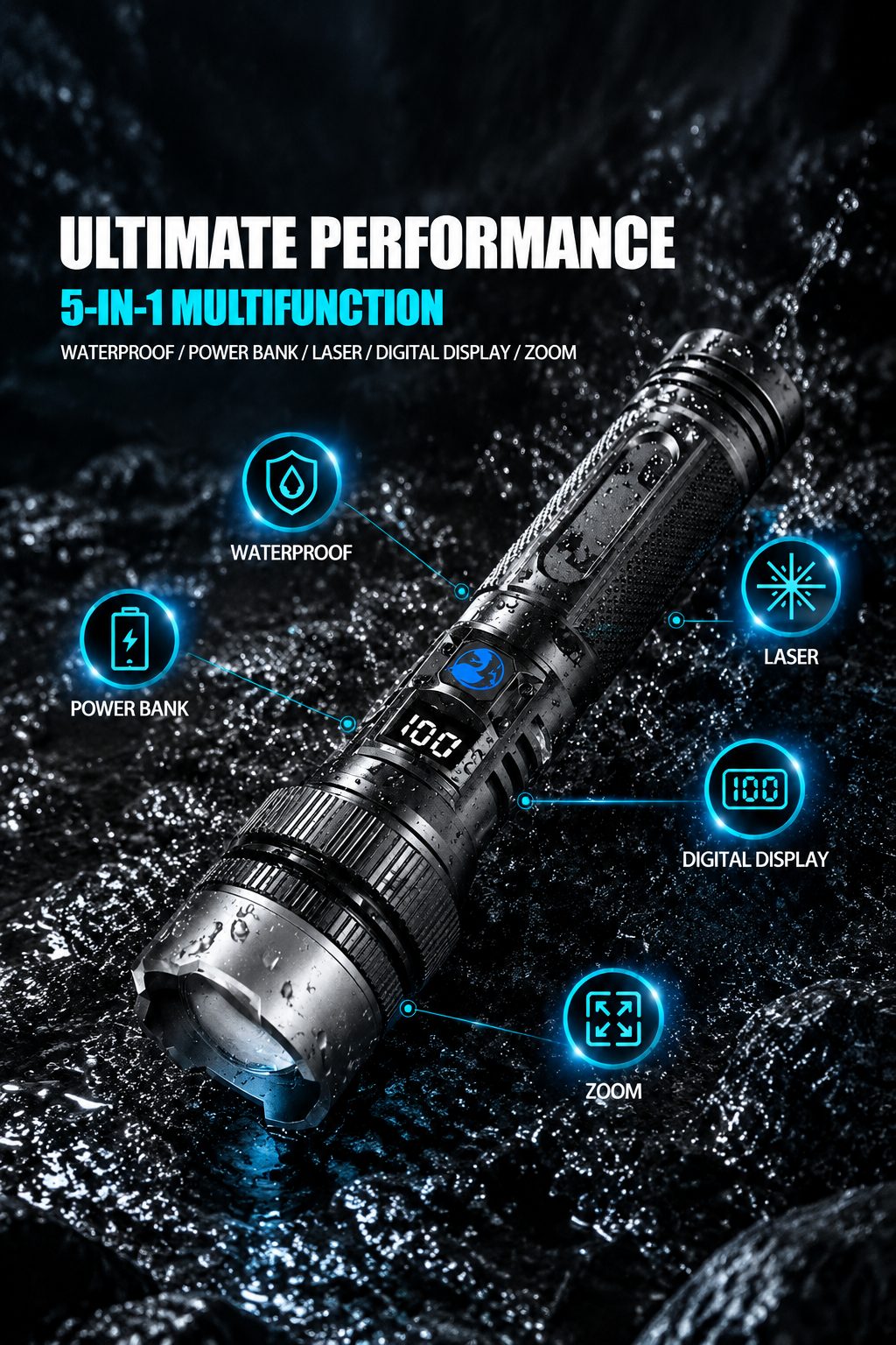 🔦High-power flashlight