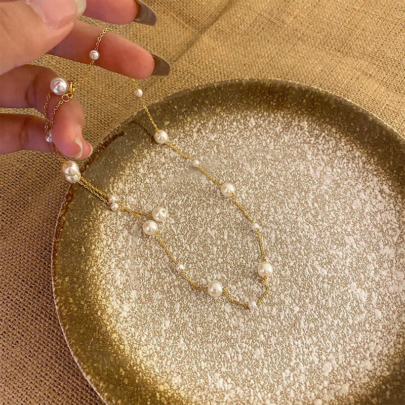 Small and fresh elegant collarbone chain