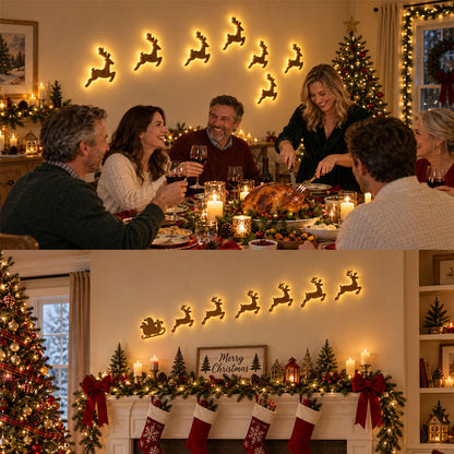 🎄Bring Christmas Magic Home – Glowing Reindeer Wall Decor