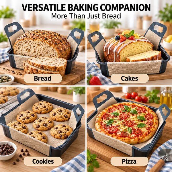 🍞Premium Food-Grade Silicone Bread Loaf Pan Liners | Easy Lift & Mess-Free Sourdough Baking 💛