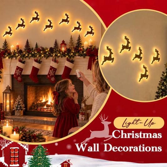 🎄Bring Christmas Magic Home – Glowing Reindeer Wall Decor