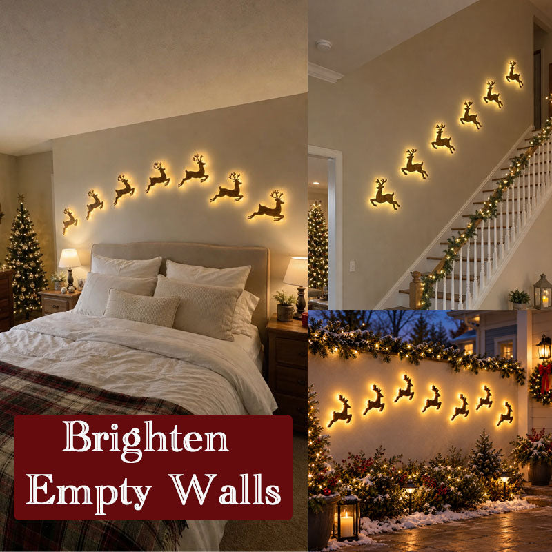 🎄Bring Christmas Magic Home – Glowing Reindeer Wall Decor