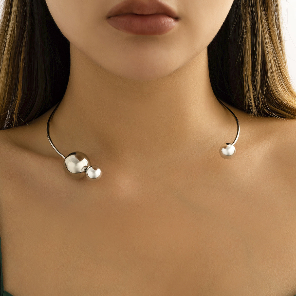 pearl round bead necklace for women