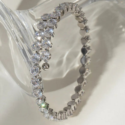 Stainless Steel Inlaid Zircon Bracelet