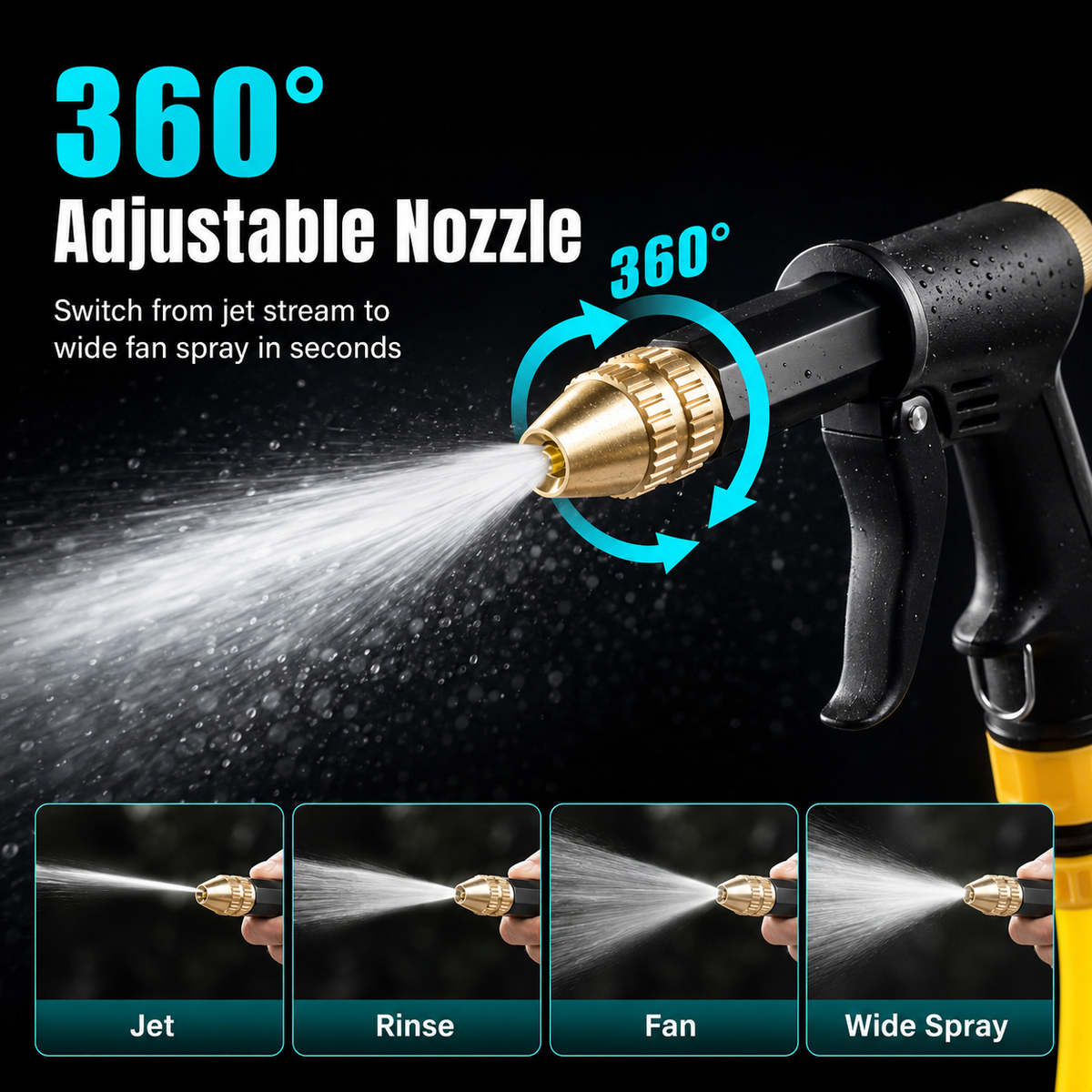🔥55% OFF TODAY💦Powerful Turbo High-Pressure Water Cannon PremiumWater Gun for Cars & Gardens