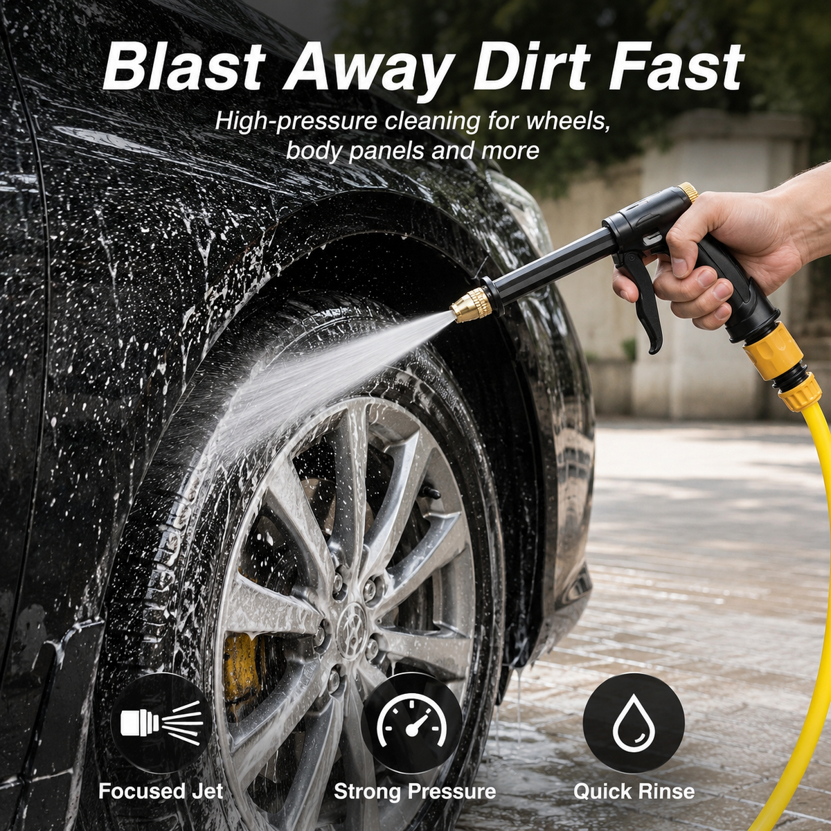 🔥55% OFF TODAY💦Powerful Turbo High-Pressure Water Cannon PremiumWater Gun for Cars & Gardens
