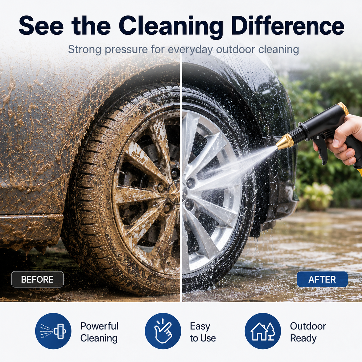 🔥55% OFF TODAY💦Powerful Turbo High-Pressure Water Cannon PremiumWater Gun for Cars & Gardens