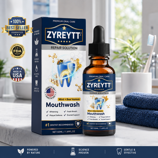 Zyreytt® Oral Repair Solution 🦷 — Inspired Mouthwash for Gumline Care, Plaque Defense & Fresher Breath