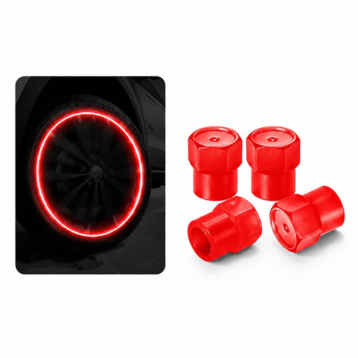 🚗 Glow-in-the-Dark Tire Valve Caps