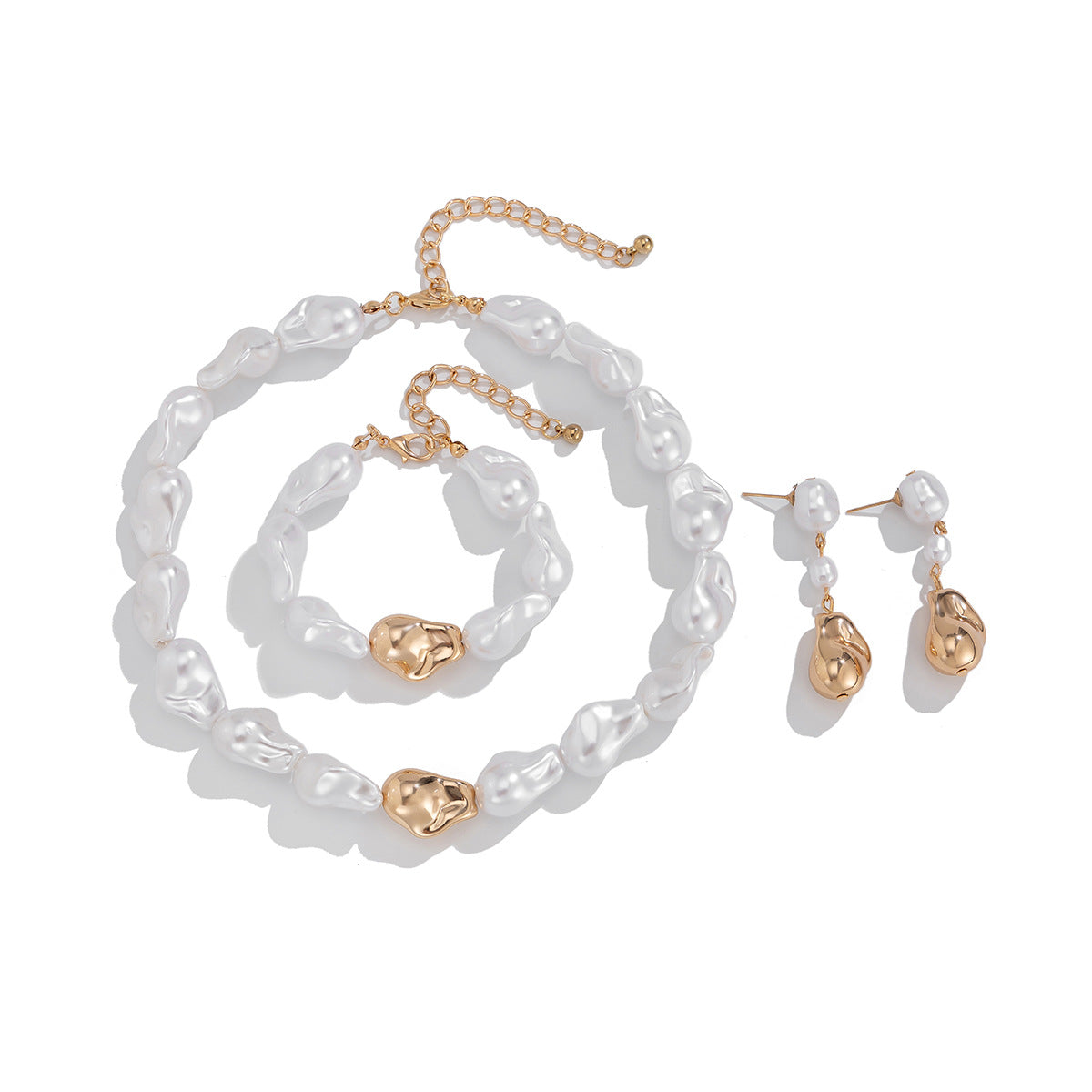 French retro imitation pearl Baroque necklace
