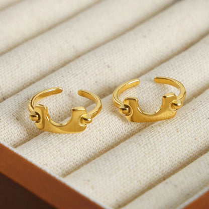 Gold-Plated Irregular Open Ring