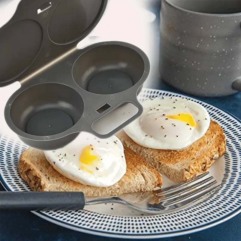 🔥-Cavity Microwave Egg Poacher – Quick Oil-Free Egg Cooker for Easy Breakfasts