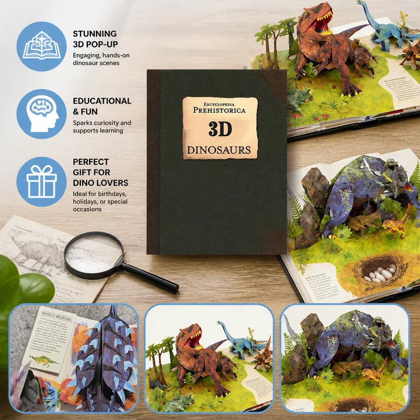🌞 SUMMER SALE: Save 50% on your favorite products! Interactive 3D Pop-Up Dinosaur Encyclopedia