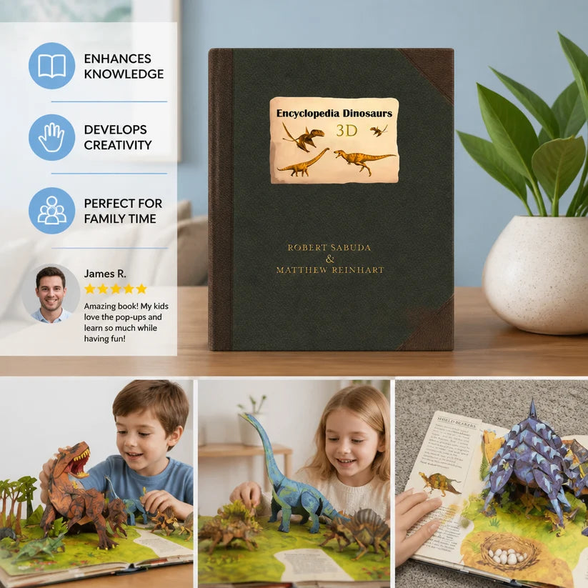🌞 SUMMER SALE: Save 50% on your favorite products! Interactive 3D Pop-Up Dinosaur Encyclopedia
