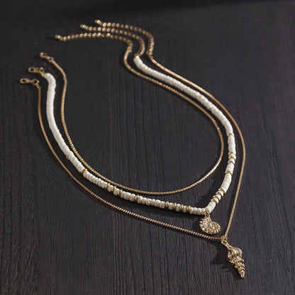 Men's Summer Coconut Shell Beaded Shell Necklace