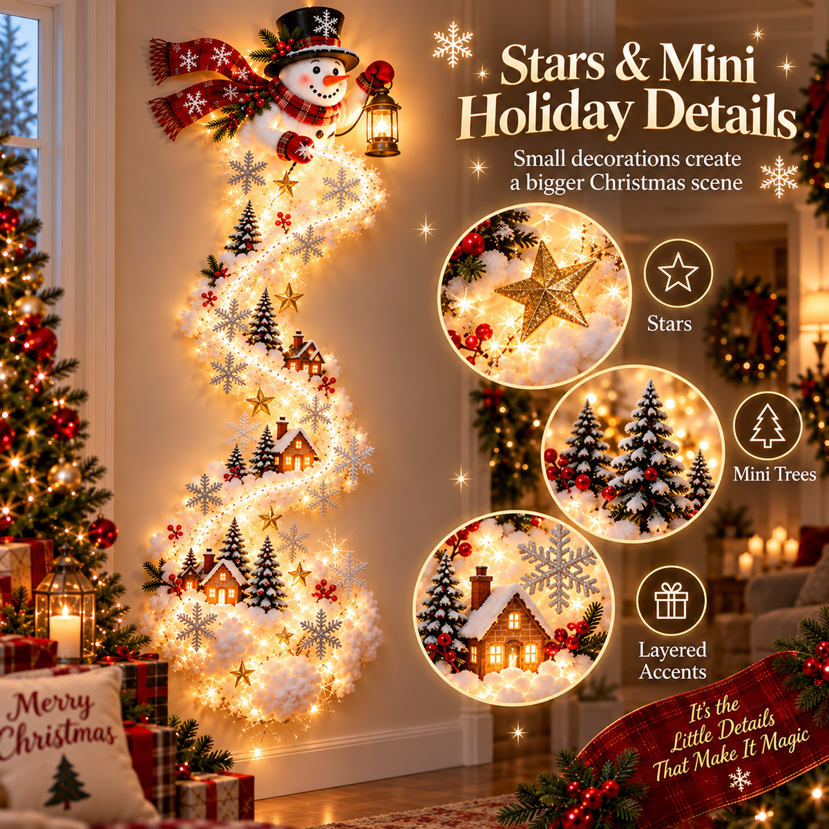 Magical Christmas Wall Light – Create a Holiday Wonderland Without Taking Up Space