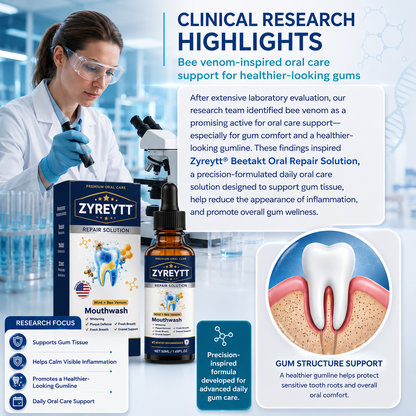 Zyreytt® Oral Repair Solution 🦷 — Inspired Mouthwash for Gumline Care, Plaque Defense & Fresher Breath