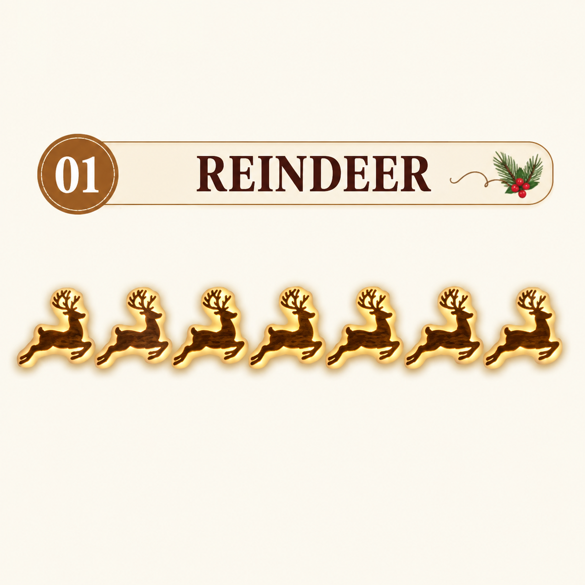 🎄Bring Christmas Magic Home – Glowing Reindeer Wall Decor