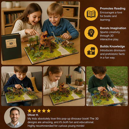 🌞 SUMMER SALE: Save 50% on your favorite products! Interactive 3D Pop-Up Dinosaur Encyclopedia
