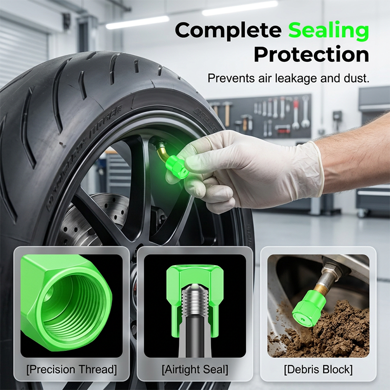🚗 Glow-in-the-Dark Tire Valve Caps