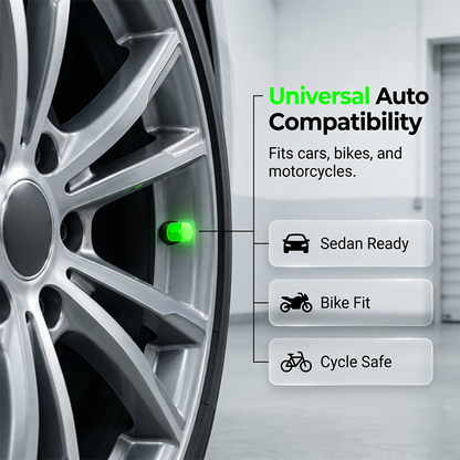 🚗 Glow-in-the-Dark Tire Valve Caps