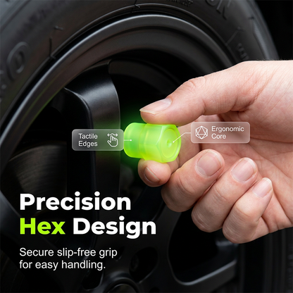 🚗 Glow-in-the-Dark Tire Valve Caps
