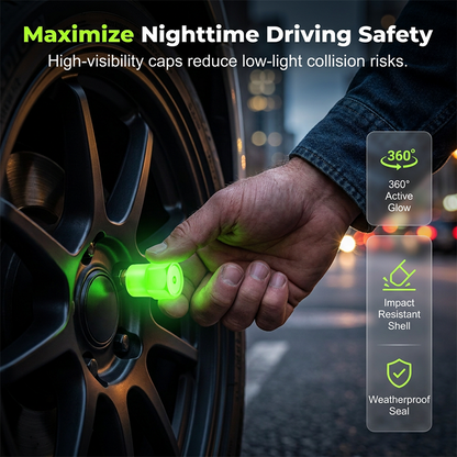🚗 Glow-in-the-Dark Tire Valve Caps